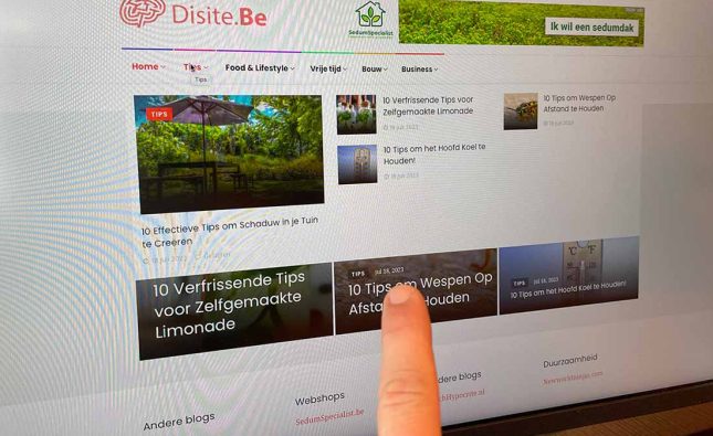 Disite content website met weetjes